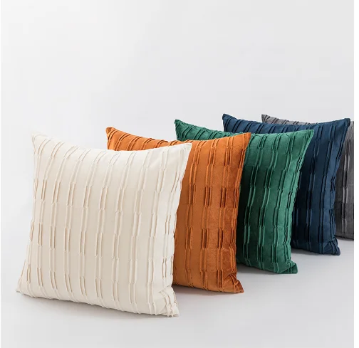 Dutch velvet crumpled pillowcase, simple Nordic style home sofa headboard cushion cover