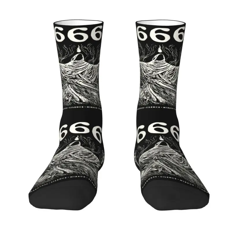 666 Dance Ritual Baphomet Dress Socks Men's Women's Warm Funny Novelty Hail Satan Devil Crew Socks