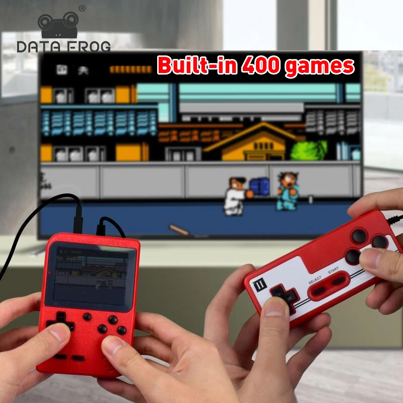 8-Bit 3.0 Inch Retro Portable Video Game Console Built-in 400 Classic Game Color LCD Mini Video Game Console Support AV output