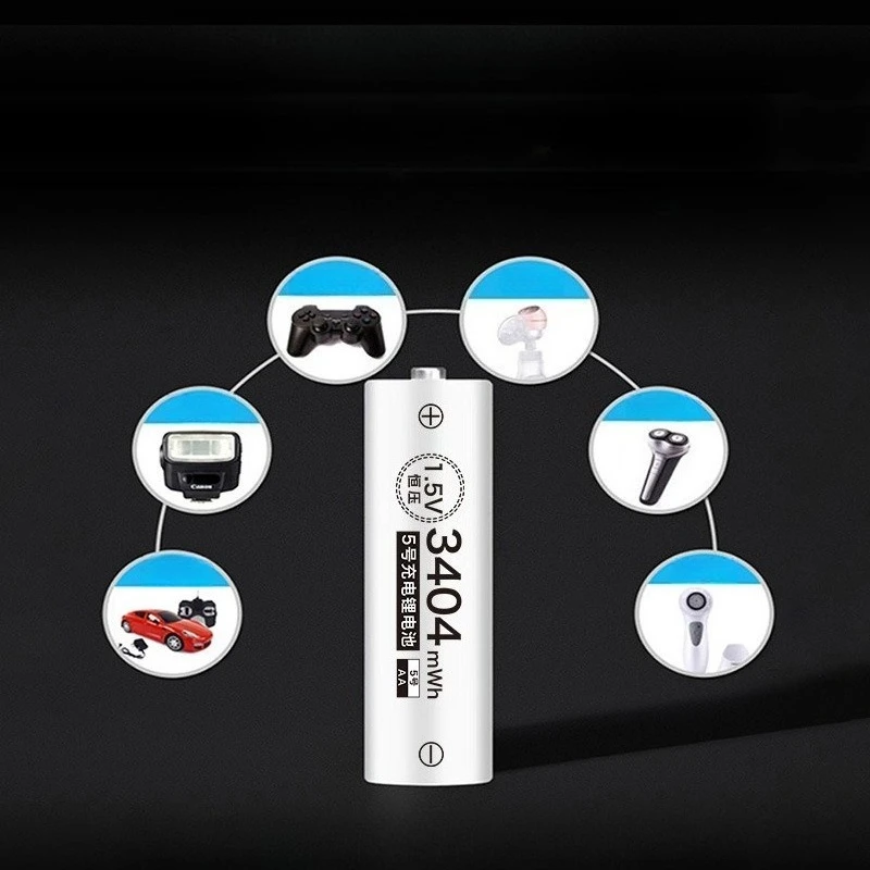 1,5 В, 3404 МВтч, 8 слотов, интеллектуальное зарядное устройство для литиевых аккумуляторов AA AAA