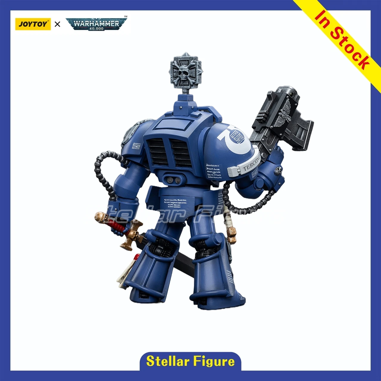 

【SF】JOYTOY Warhammer 40K 1/18 Фигурка Ультрамарины Терминаторы Сержант Терконон Модель Игрушки Подарки Коллекция Украшений