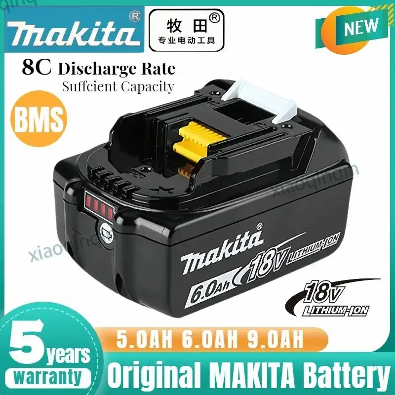 

100% Original Makita 3Ah/5Ah/6Ah 18V Battery compatible Makita 18V power tool DDF487 DTD173 DGA404 DTW700 DHP487 Li-ion Battery