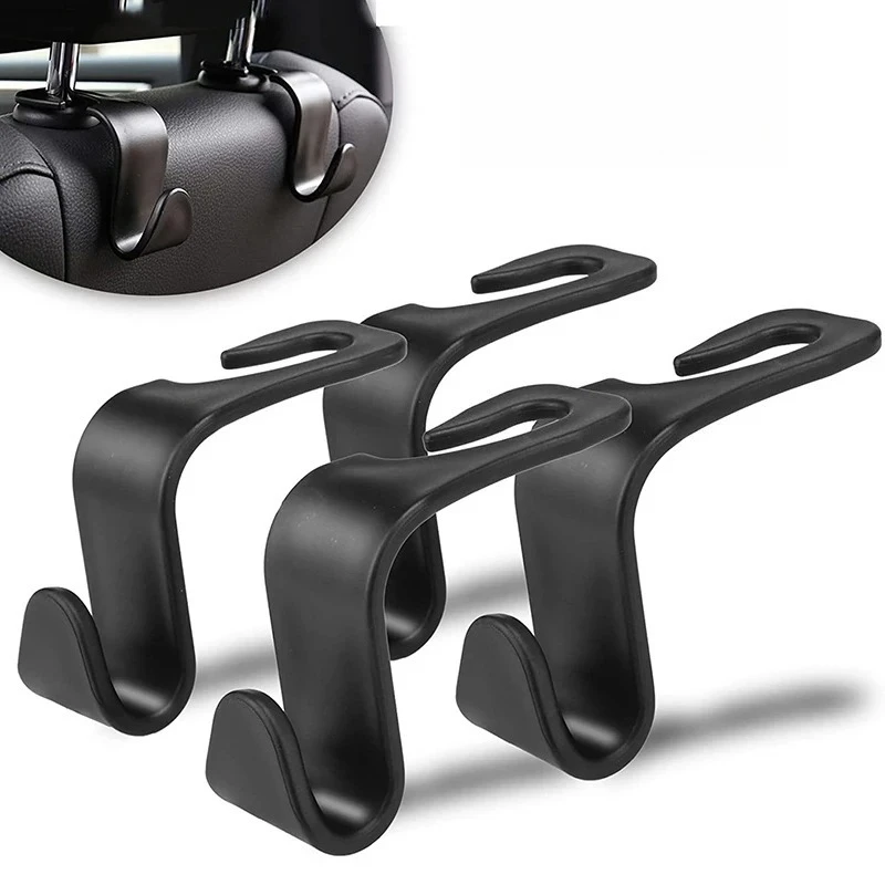 Car Headrest Hooks Hanger for Bags Seat Back Organizer Holder Clips Auto Fastener Hooks Car Storage Interior Accessories
