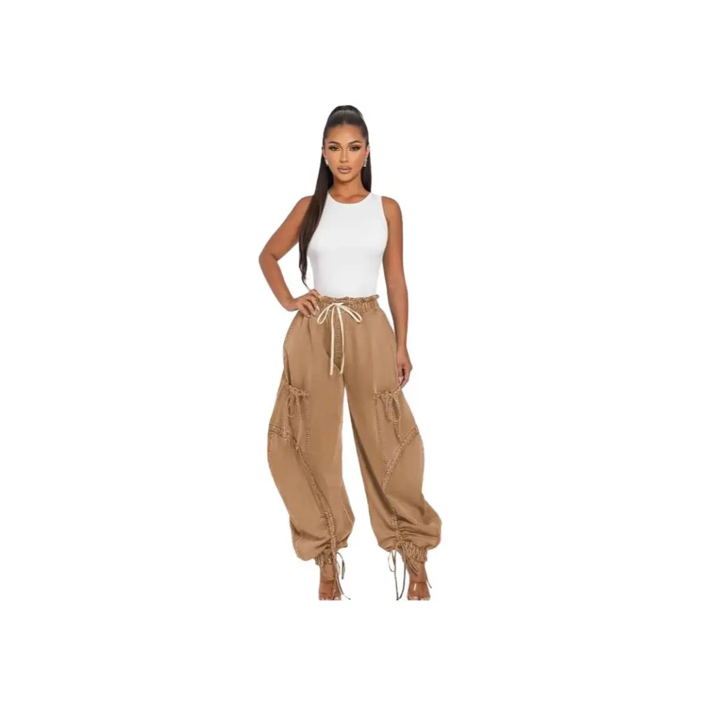 

Женские узкие прямые джинсы, повседневные джинсы свободного покроя с эластичной резинкой на талии и бантом, D8708