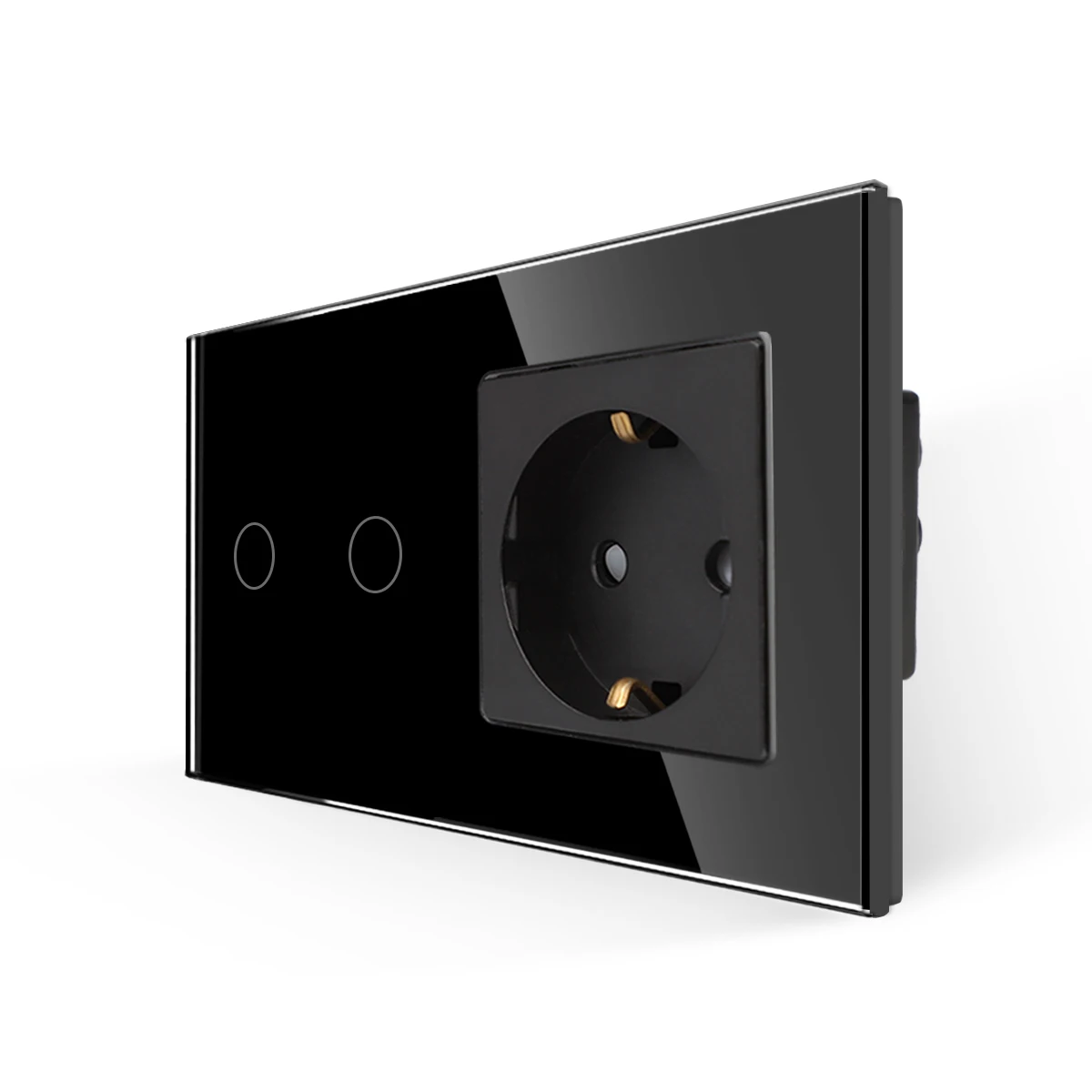 DAJIMEI Smart Zigbee 1/2/3 Gang Touch Sensor Switch with EU Standard ZigBee Sockets with Crystal Glass Panel Home Improvement