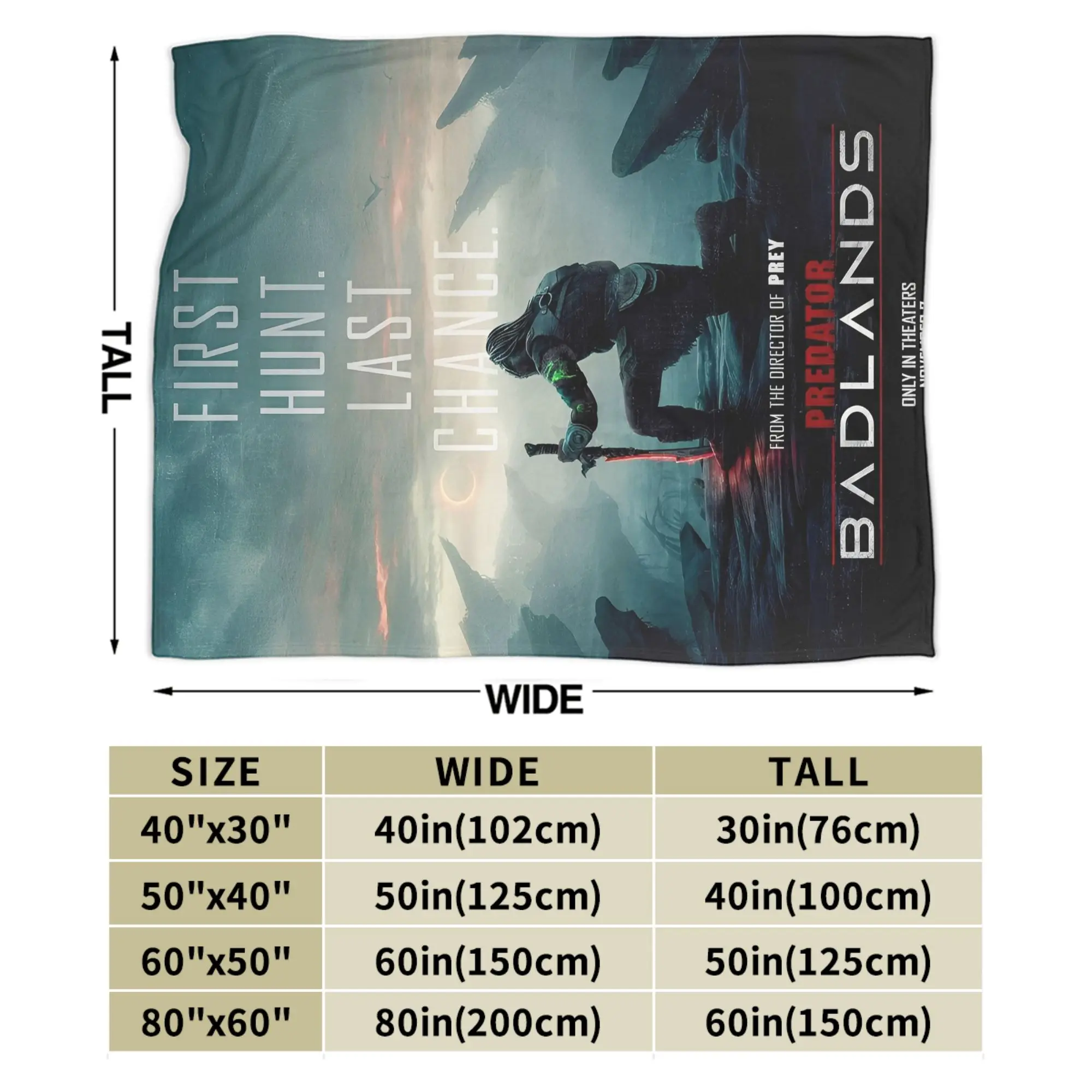 المفترس: بطانية بادلاندز خفيفة الوزن من الصوف الرقيق هدايا مريحة رمي البطانيات المفرش