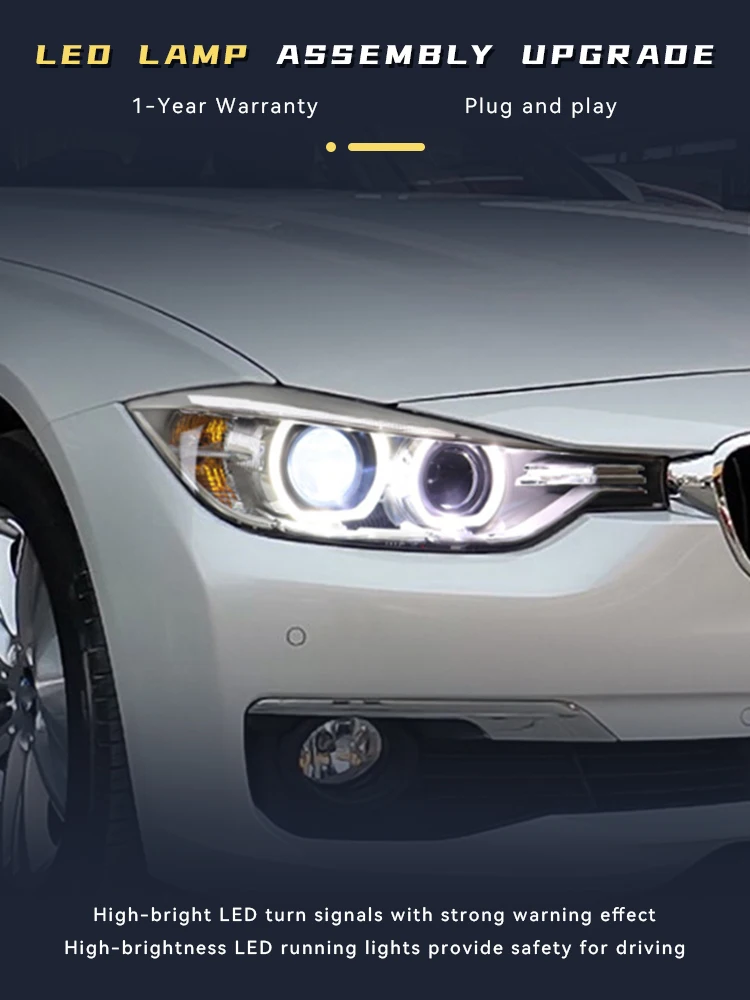 

Car Headlight For BMW 3 Series F30 F35 320 325 2013-2017 Modified Automobile Assembly Angel Eye LED DRL Lens Xenon Head Lamps