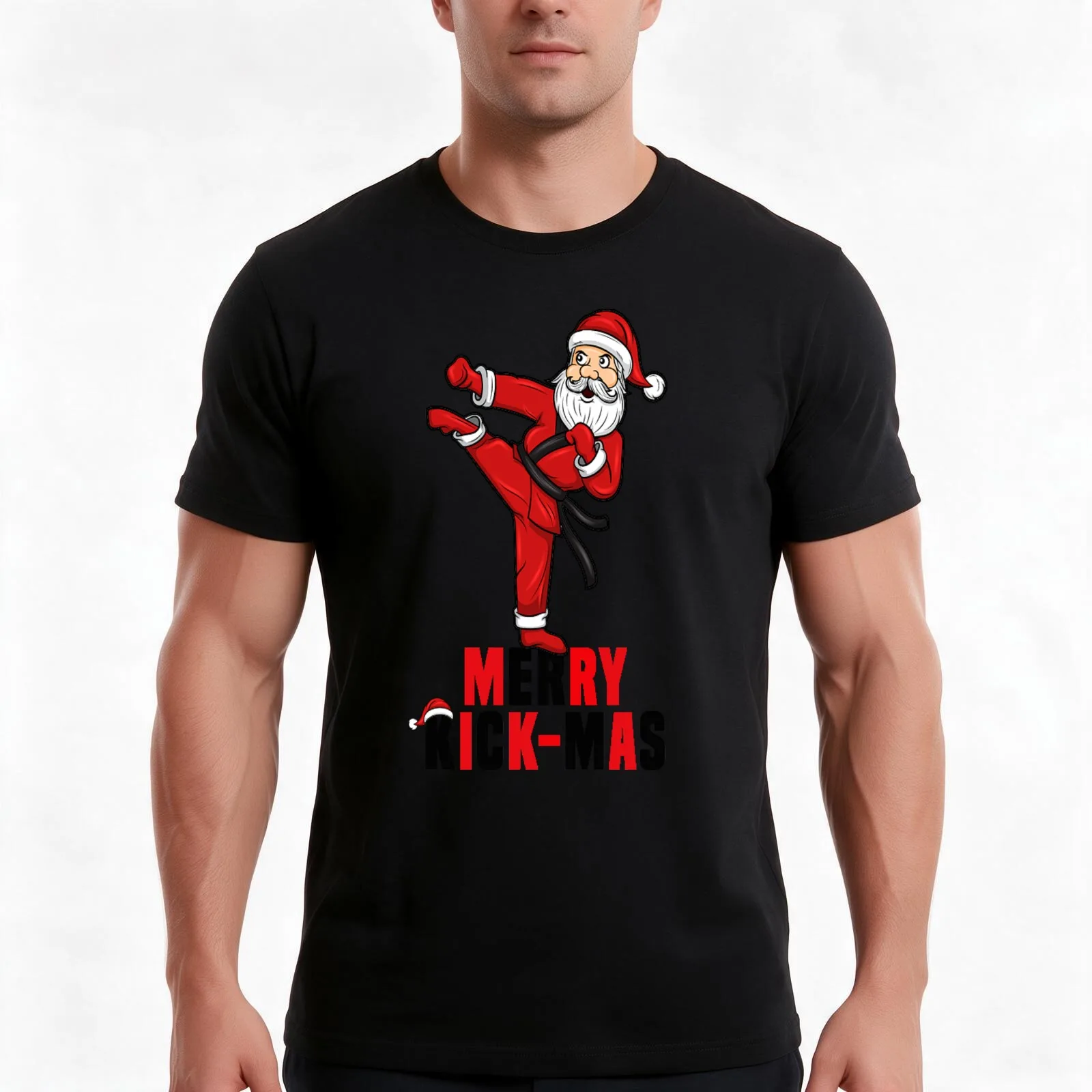Merry Christmas Kickmas T-Shirt Summer Casual Cotton Tee Oversized Streetwear Tops Vintage Graphic Print Unisex Men Women