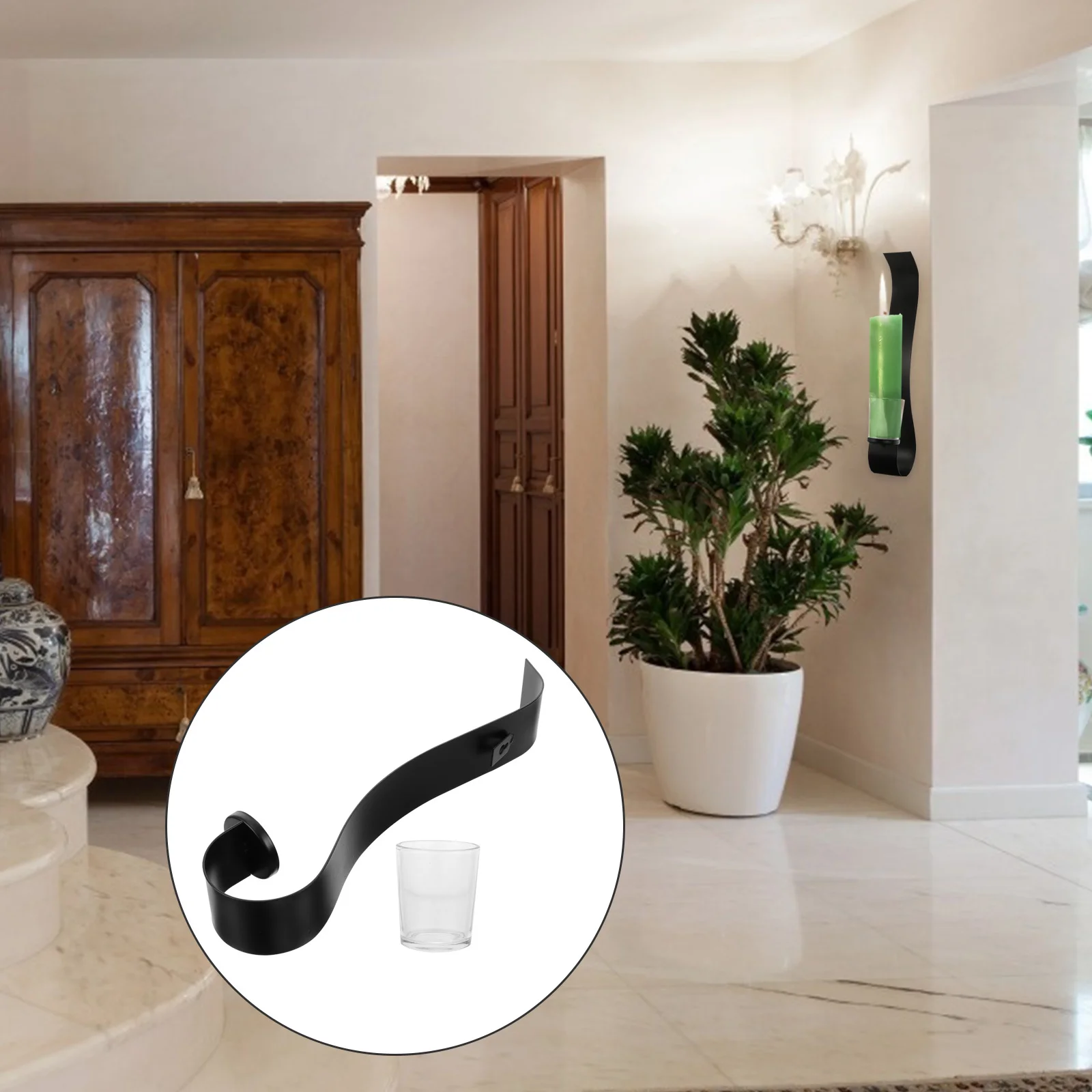 

Wall Sconces Vintage Iron Finish Decorative Holder for Living Room Bedroom Office Study Hotel Decoration Home Gift