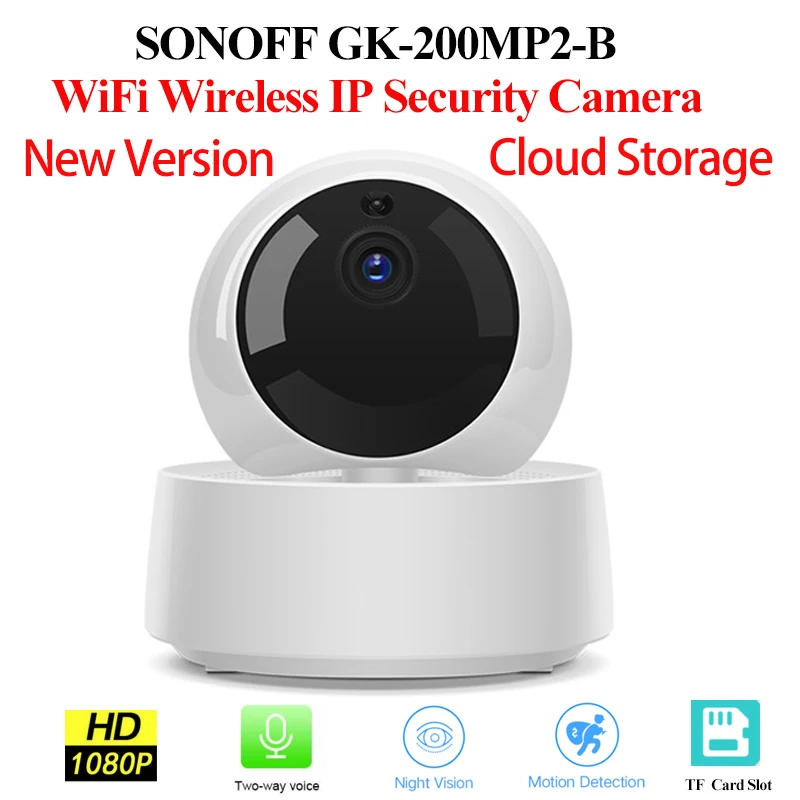 Беспроводная IP-камера SONOFF 1080P HD GK-200MP2-B Mini Smart Home с ИК-подсветкой и функцией ночного видения