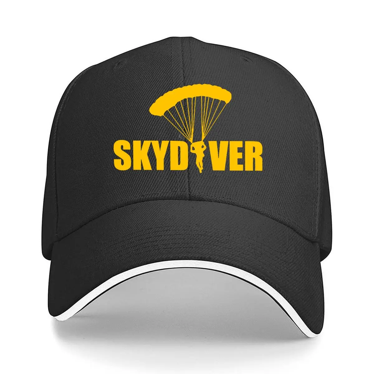 Skydiver Parachute Typography Sandwich Baseball Cap Outdoor