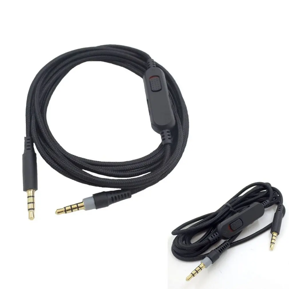 2M Earphone Audio Cable 3.5mm Male To Male Volume Control Cord Line For HyperX Cloud Mix Cloud Alpha Gaming Headsets Accessories