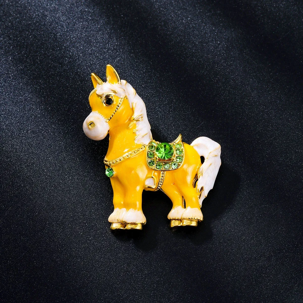 2026 NEW Unisex Enamel Heirloom-Quality Horse Brooch, Vintage Design for Suits & Coats, Elegant Lapel Pin for Men & Women