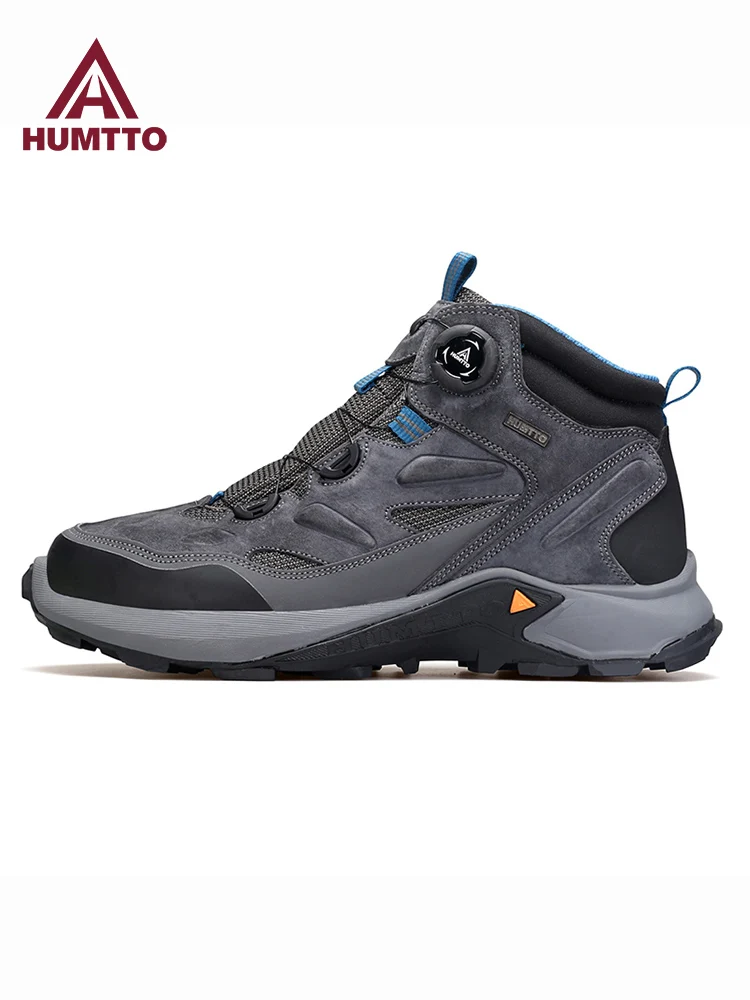 HUMTTO 2023 Hiking Boots Men Cow Leather men trekking shoes Outdoor Sport casual Climbing Mountain Hunting Walking Sneakers