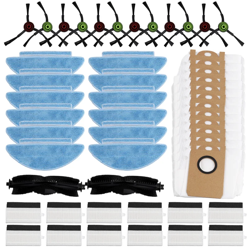Emption! Ilife T10s/Aonus I8 ロボット掃除機交換メインローラーサイドブラシ Hepa フィルターモップ布ダストバッグアクセサリー