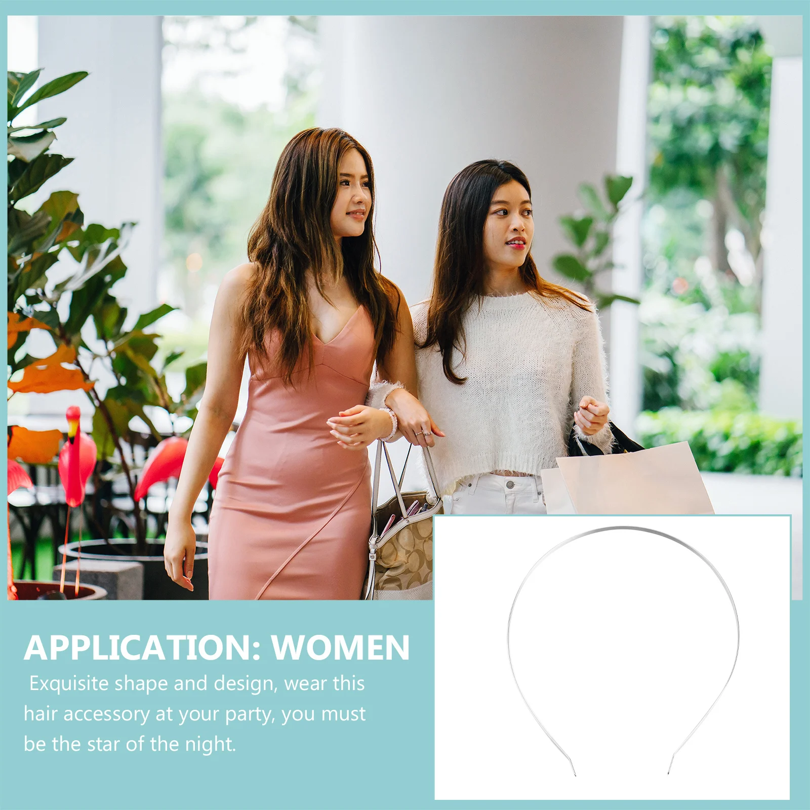 

12pcs 5Mm Stainless Steel Headband Women Silver Metal Hair Hoop Elegant Hair Clasp For Diy Jewelry Making Wedding Party