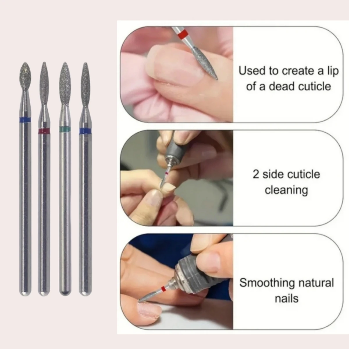 1 Set Hartmetall/Keramik/Diamant-Nagelbohrer-Set, Peeling abgestorbene Haut, russisches japanisches Vorbehandlungsset, Maniküre-Nagelwerkzeuge