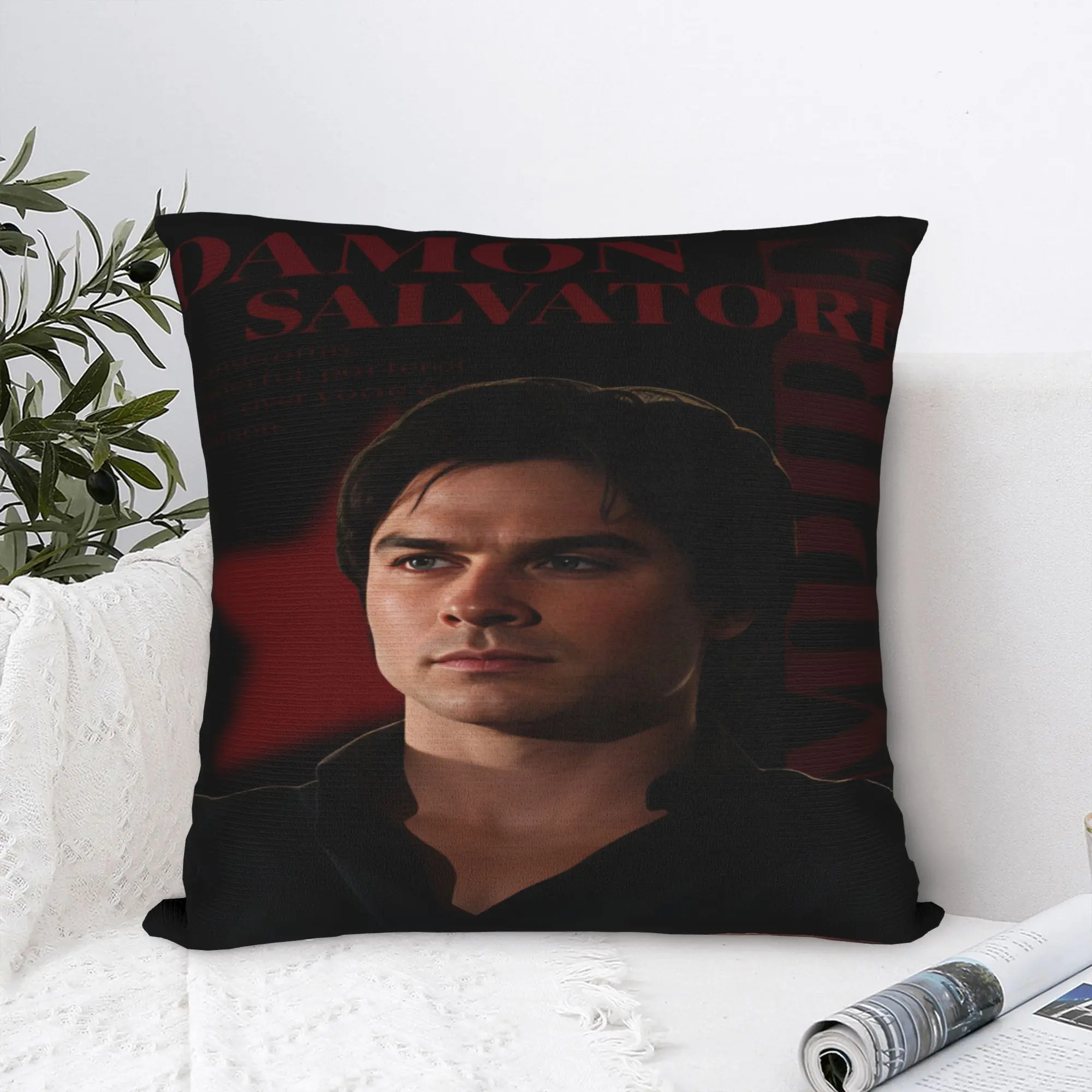 Ian Somerhalder Pillow Cover  Print Cushion Cover Vintage Pillow Case For Living Room Sofa