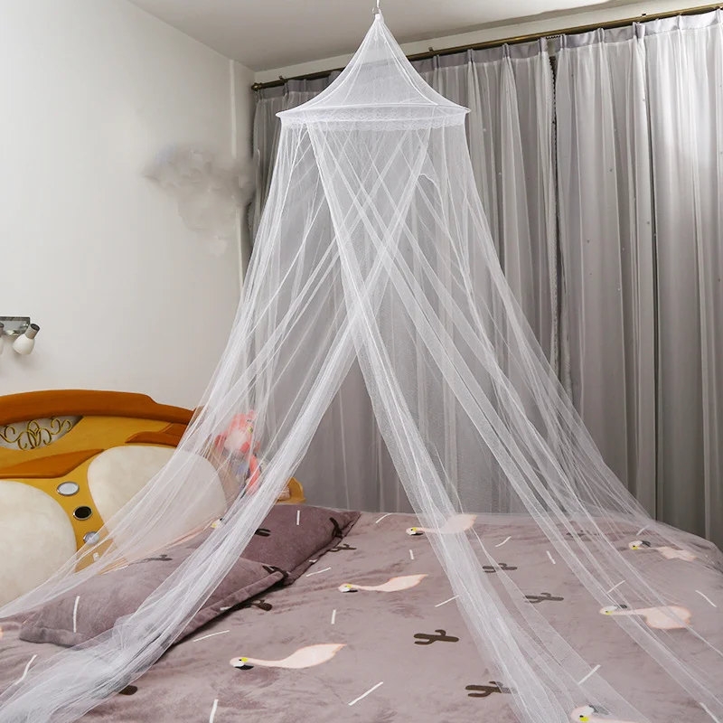 Bett-Moskitonetz Hängendes Moskitonetz Betthimmel Kuppel-Moskitonetz für Bett Tüll-Schlafmoskitonetz Wohndekor Vorhang