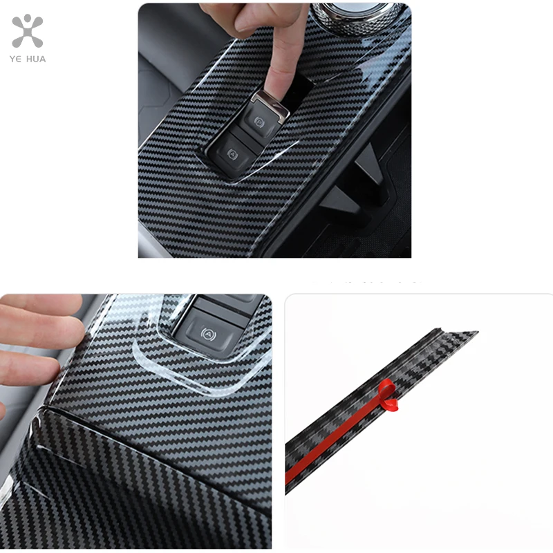 For Haval Dagro Carbon Fiber Pattern Armrest Cover Protection Frame Dagro X Orange Central Control Protective Cover Accessories