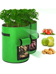 Large Diameter Vegetable Plant Seedling Bag Garden Felt Potato Planting Bag Non-Woven Felt Potato Growing Bucket