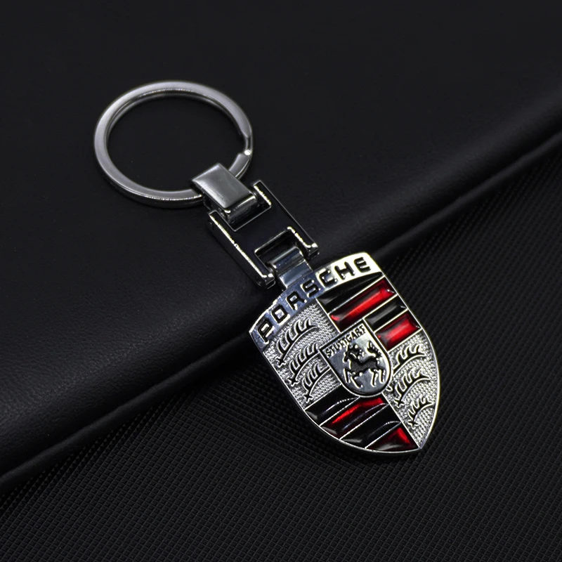 Chaveiro com emblema de carro, pingente de corrente, presente para porsche 918 911 718 taycan panamera cayenne boxster cayman, acessórios de estilo