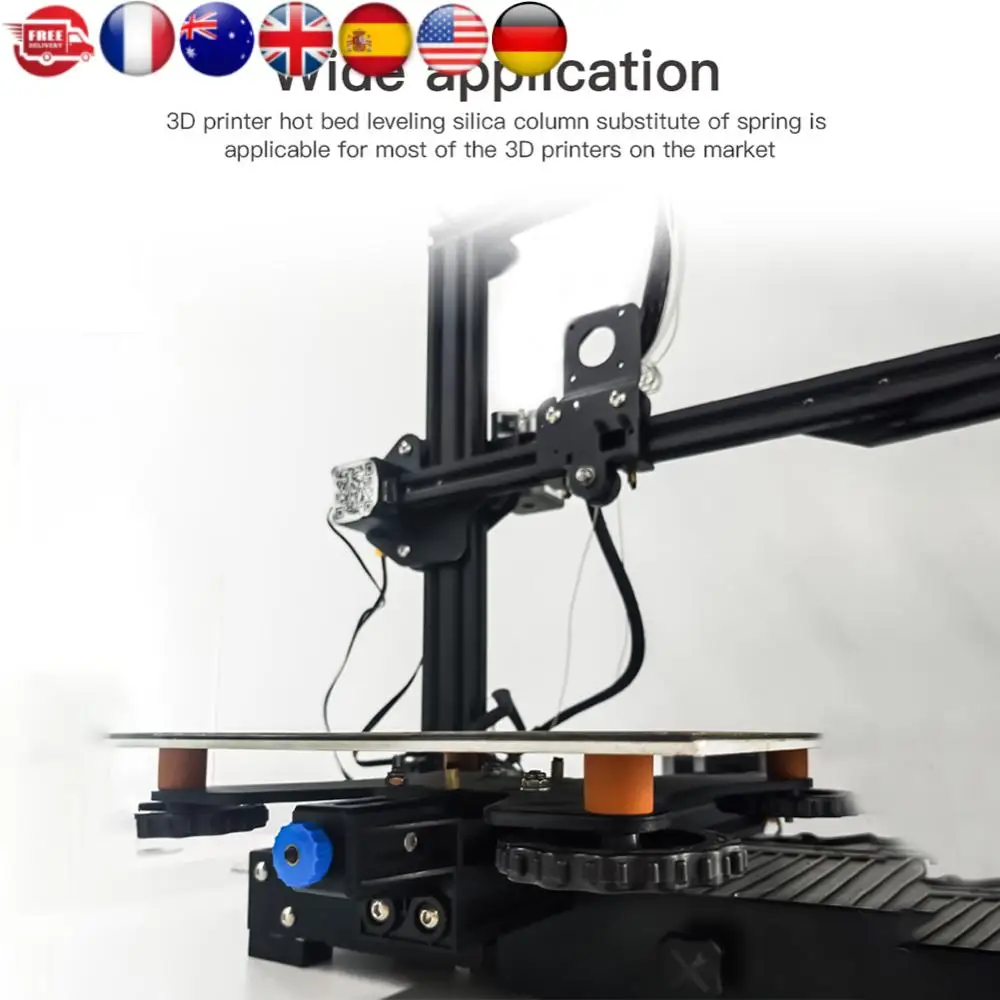 

Комплект из 4 силиконовых колонок для выравнивания платформы 3D-принтера Creality CR-10, 10S, 10 V2, 10 Mini