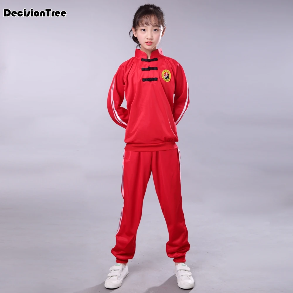 2023 chinese wushu uniform kungfu clothes martial arts suit performance children outfit kick boxing sets for kids girls boys