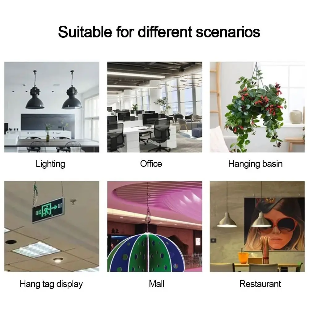 ลวดสลิงสแตนเลสใหม่ พร้อมตัวล็อค ขนาด 1.5/2/3/4 มม. แบบยืดหดได้ ปรับความยาวได้ สำหรับแขวนไฟ