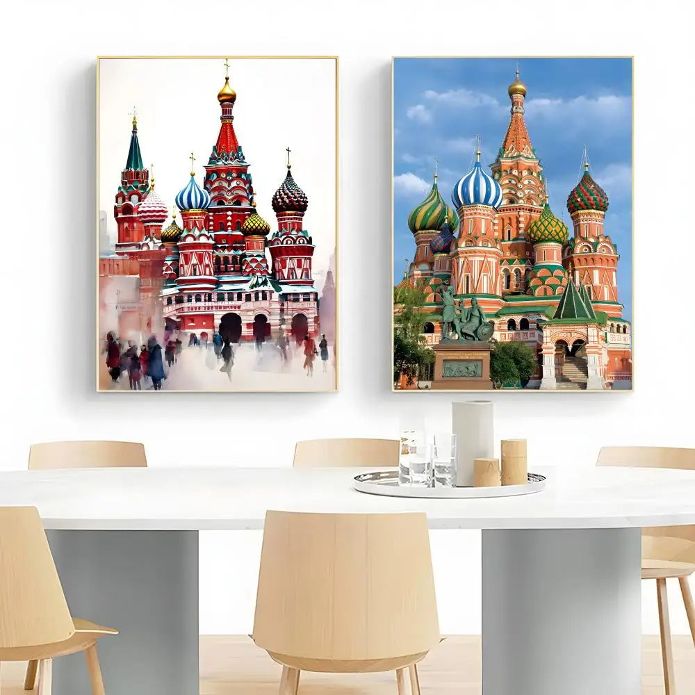 Ornate Imperial K-Kremlin Moscow Russian Architecture Poster Wall Art Print Decorative Mural Home Decor Gift Unframed