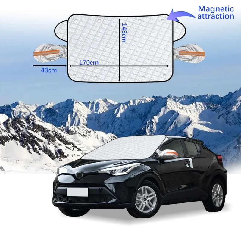 

Car Windshield Cover Magnet Winter Window Snow Shield Anti Frost Auto Front Window Snow Cover For Toyota CHR