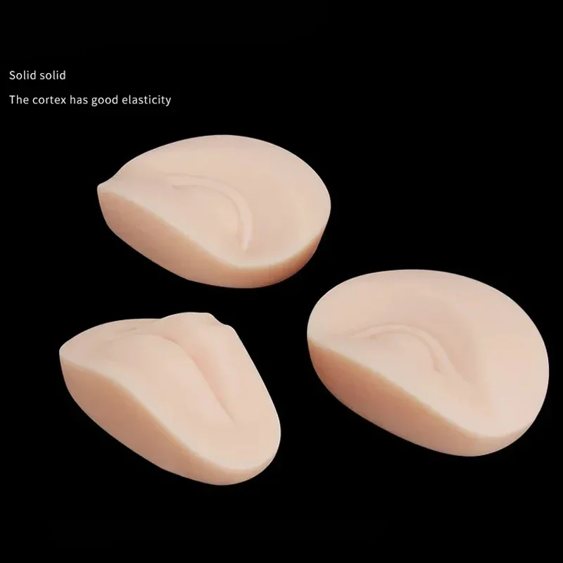 2 Eyes 1 Lips for Training Mannequin Moulds Practice Makeup Soft Silicone Tattoo Tools Practice Skin Replacement