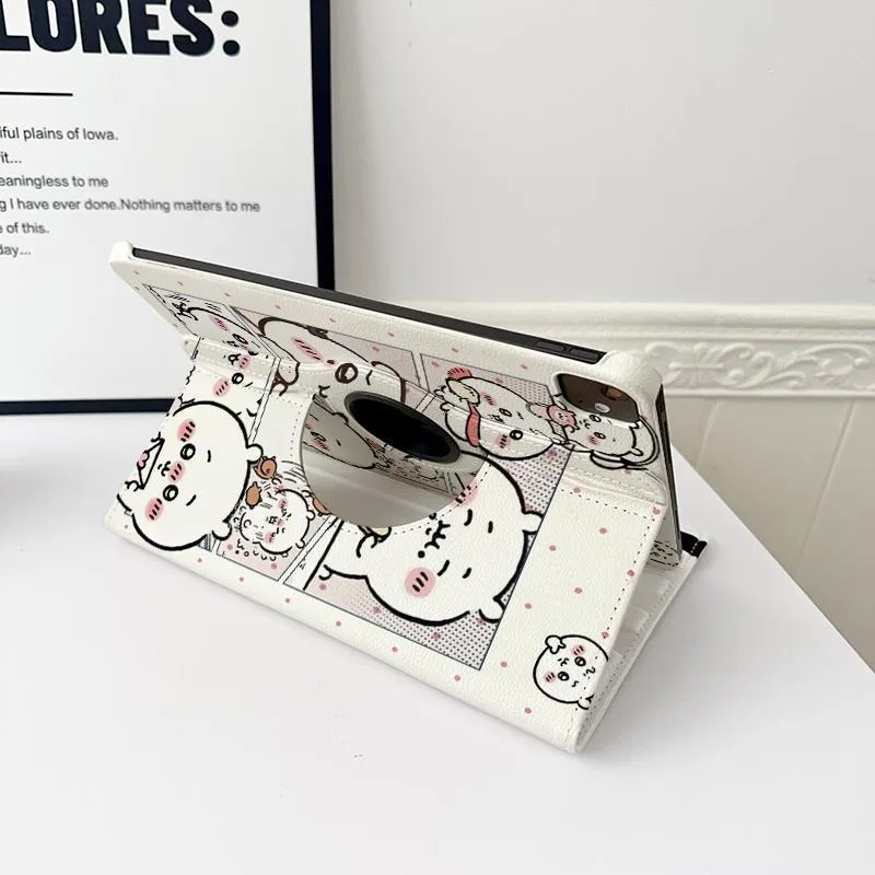 Cute Chiikawa iPad Case Protective Cover With Pencil Slot Shockproof Tablet Case For iPad 13 11 Air 7 6 Mini 3 2 1 10.2 Inch