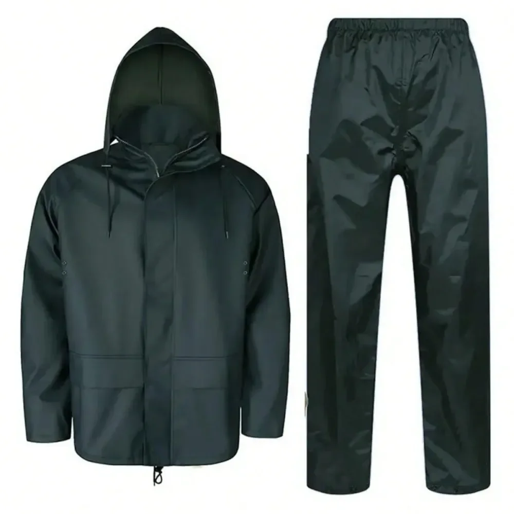 

New Thickened Rain Suit For Men Women Waterproof Heavy Duty Rain Gear, Outdoor Work Fishing Jacket Trouser Raincoats For Fishin