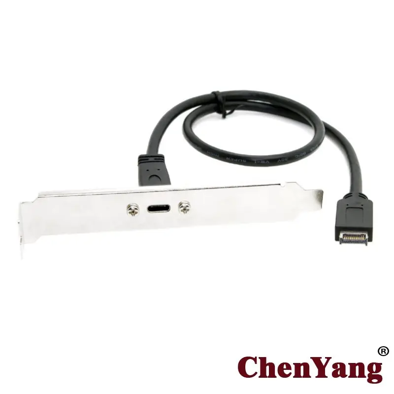 CYDZZihan  USB-C Type-C Female to USB 3.1 Front Panel Header Extension Cable 40cm with Panel Mount Screw