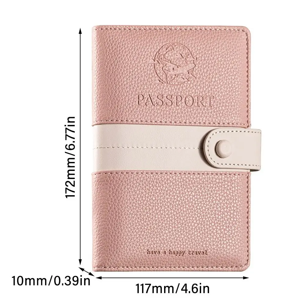 Women Men PU RFID Passport Cover Passport Protector Multi-Function Credit ID Card Wallet Waterproof Business Document