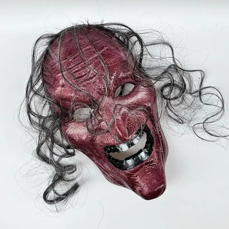 무서운 할로윈 마법사 마스크, 마녀 비명 호러 헤드기어 코스프레 소품