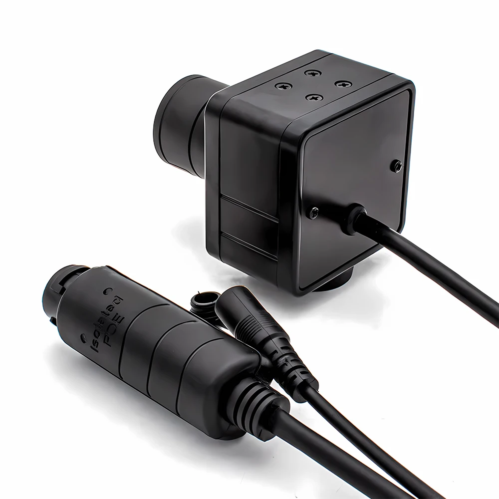 WGWK 4K 8MP Surveillance IP Camera Onvif Fixed Focus Lens POE48V Digital Live Stream MINI Metal Box Security Industrial Webcam