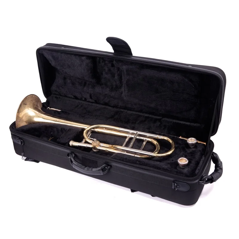 Tenor Trombone Case 1200D Nylon Trombone Brass Instrument Kit Bag Tenor Brass Instrument Bag Cover Trombone Box Pulley Case Bags