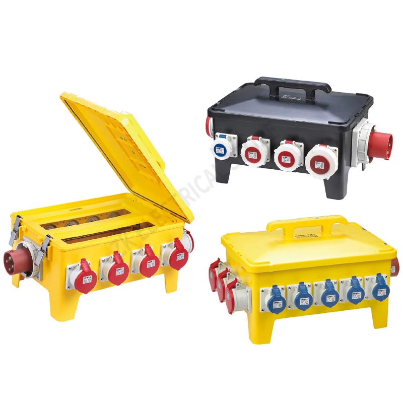 Por Industry Socket Box Outdoors Waterproof Distribution Box More Function Group Combine Socket 380 V Supply
