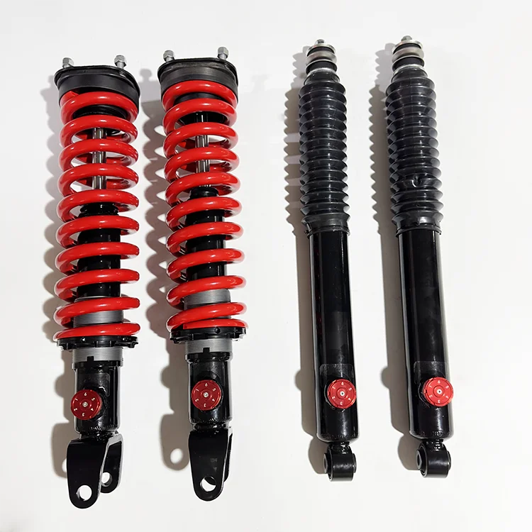 BJ40P Oil Shock Absorber, Red Spring + Black, 58mm Tube Diameter, 8-stage Compression Adjustable
