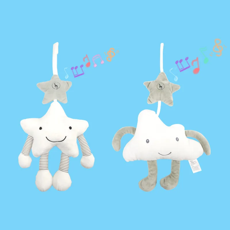 

Baby Crib Hanging White Five-star Music Ringer Pendant Cloud Ringer Cart Hanging Baby Plush Toys