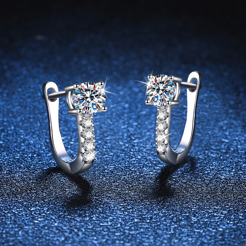 Funkelnde Vollmoissanit-Ohrringe, Labordiamant-Creolen, GRA-zertifiziert, für Herren und Damen, Hochzeit, Jahrestag, Verlobung, Party, Schmuck – Detail 15