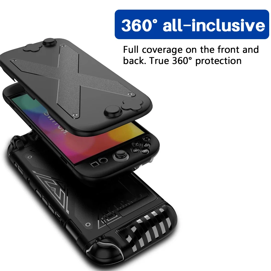 TPU+PC protective case Ergonomic handle protective cover Suitable for NS Switch 2 host screen/handle Shockproof and drop-proof