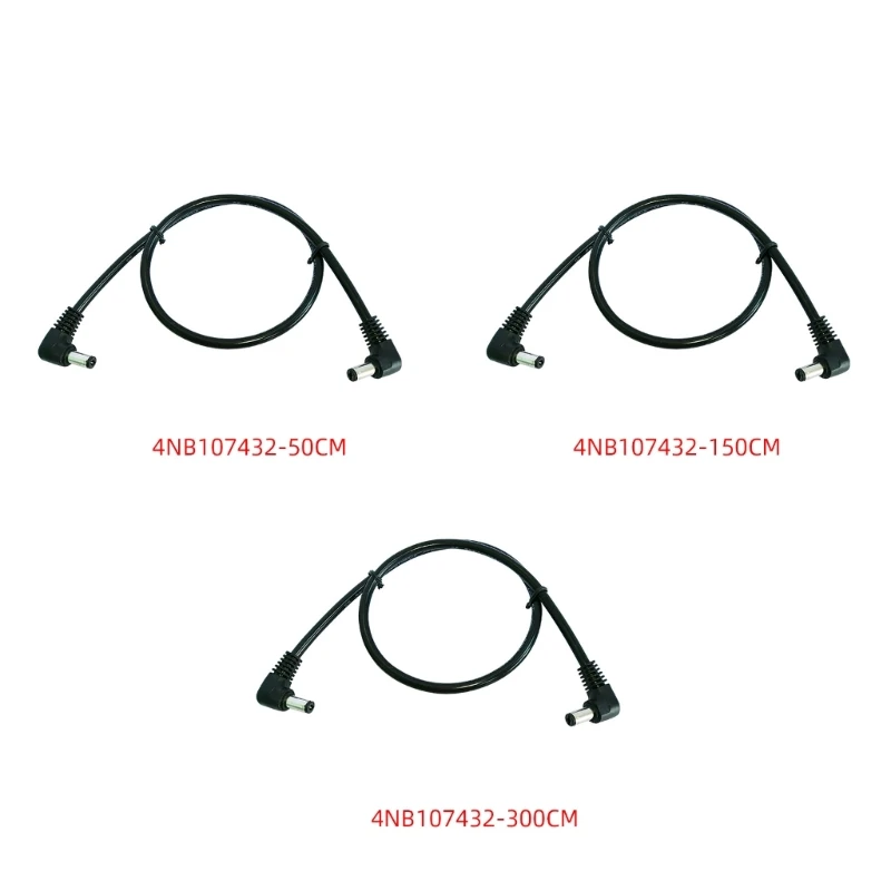 

1pc DC5521 Power Cord Right Angle Male to Male Connectors Cable Line 18AWG 5.5mmx 2.1mm Support up to 120W Charging