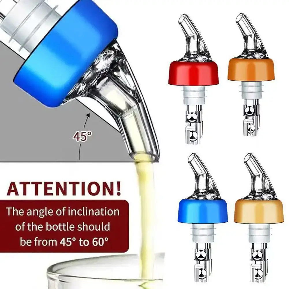 

3 pcs Automatic Measured Bottle Pourer Spout - Quick Shot Spirit Measure Liquor Pourer with Dust Caps, Measuring Wine Spouts