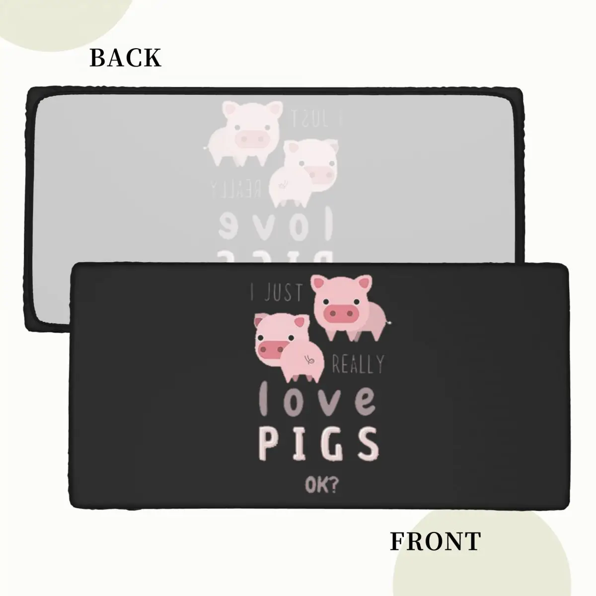 Funny Pigs For Pig Lovers Custom Rectangular Tablecloth Waterproof Table Cover for Festival Party Decorations Table Cloth