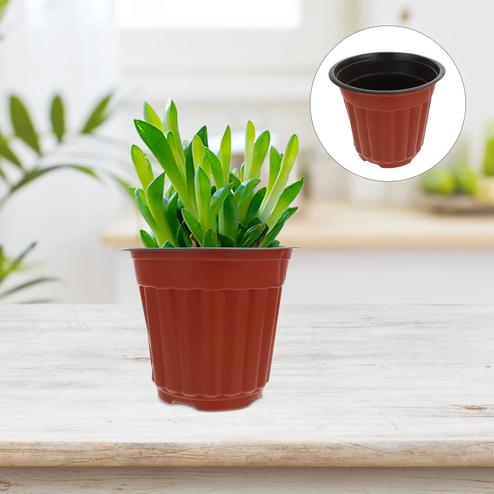 

50pcs Succulent Flower Pot Compact Durable Plastic Pots Plants Containers Garden Tools Red Supplies Flower Planter