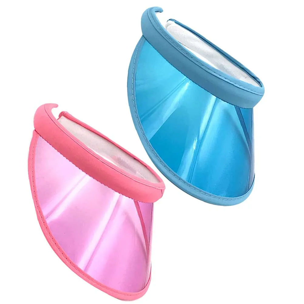 

2Pcs Sun Visor Hats UV Protection Empty Top Plastic Cap for Men Women Summer Outdoor Gardening Boating Hiking Fashion