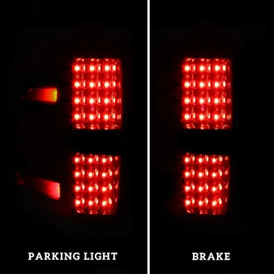 مجموعة مصابيح خلفية LED لـ F150 09-14، مصابيح خلفية LED سوداء مدخنة بديلة للمصابيح الخلفية للفرامل لسيارة Ford F-150 2009-2014 Acces